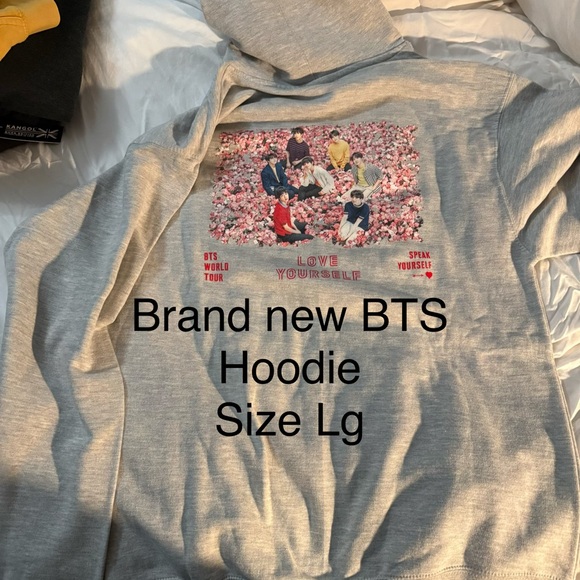 BTS Gray Hoodie - Love Yourself Collection - Picture 1 of 3